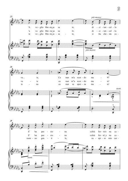 dicitencello vuie sheet music pdf