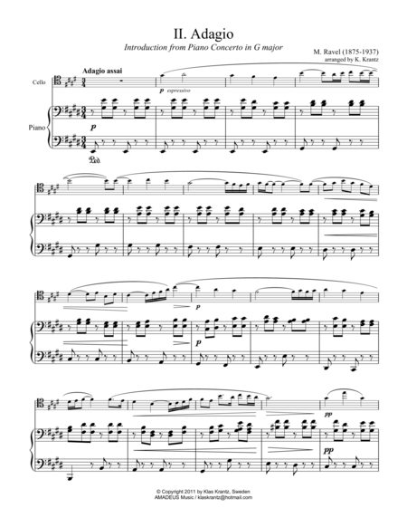Ravel piano concerto in g major score free