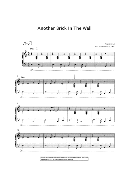 Another Brick In The Wall Pink Floyd Music Sheet Download Topmusicsheet Com