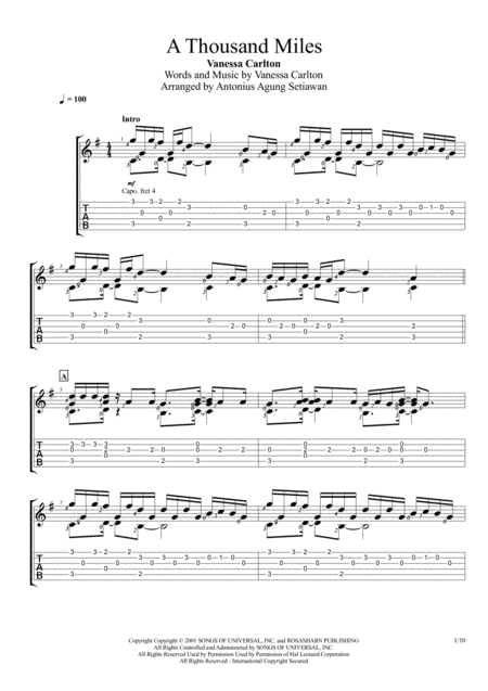 A Thousand Miles Fingerstyle Guitar Solo Music Sheet Download Topmusicsheet Com The fjh young beginner guitar method, performance book 2. top music sheets
