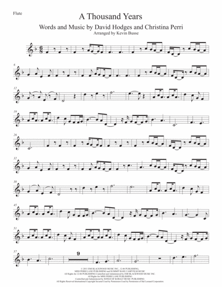 a thousand years piano sheet music pdf