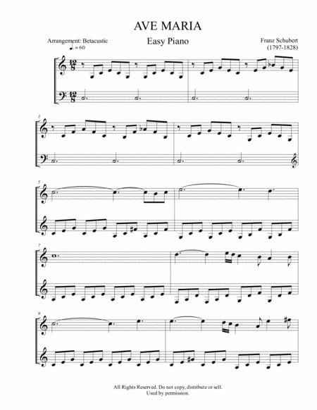 Ave Maria Franz Schubert Sheet Music Easy Piano Music Sheet Download Topmusicsheet Com