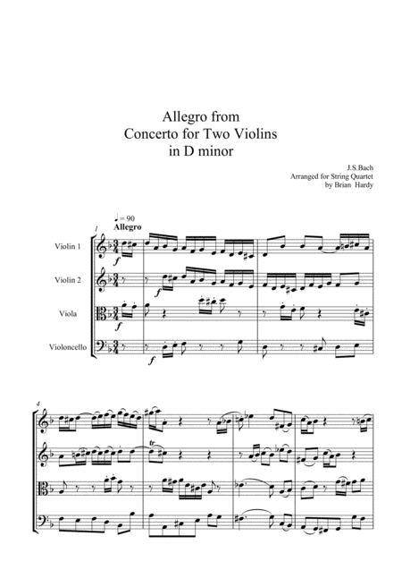 bach concerto for 2 violins sheet music