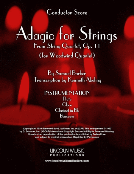 Barber adagio for strings score