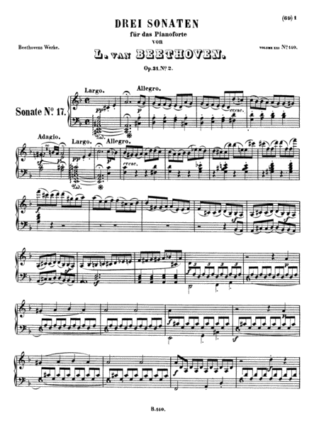 beethoven piano sonata no 17 in d minor op 31 no 2