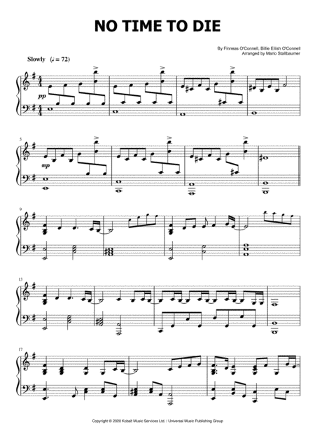 Piano Sheet Music No Time To Die | piano sheet music app