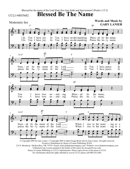 Blessed be your name flute sheet music free