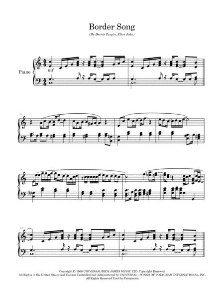 Elton John Border Song Pdf vinrhe border-song-arranged-for-solo-piano_page-2