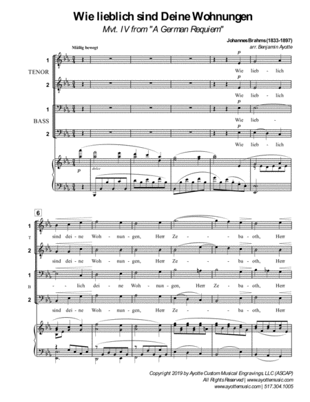 Brahms german requiem free sheet music