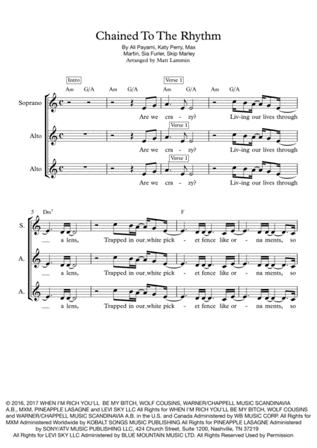 chained to the rhythm sheet music pdf free
