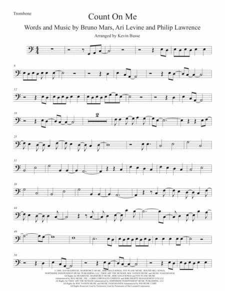 trombone sheet music easy