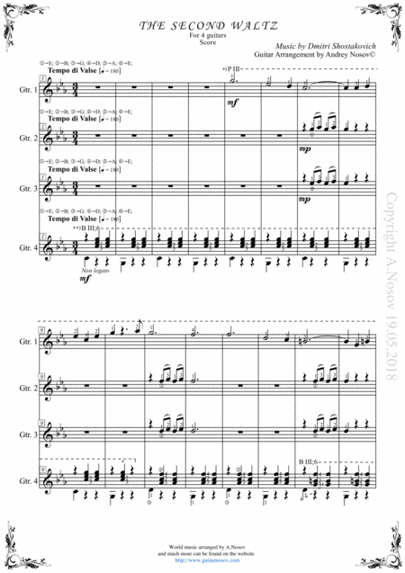 the second waltz dmitri shostakovich sheet music