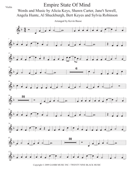Free piano sheet music for alicia keys empire state of mind