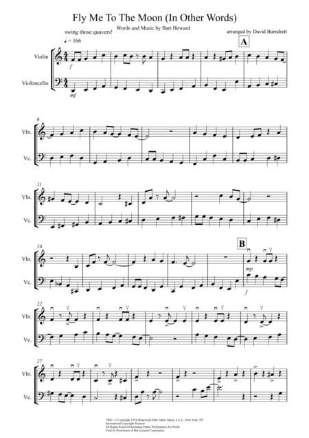 Come Fly With Me Lead Sheet