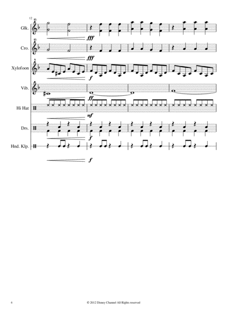 Gravity Falls Theme For Percussion Music Sheet Download