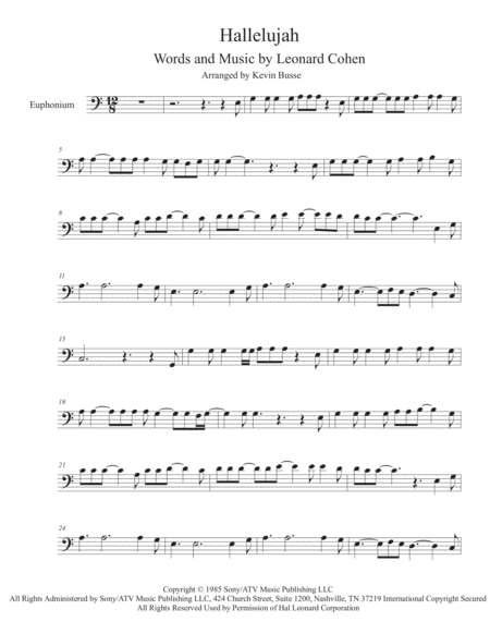 euphonium free sheet music solo