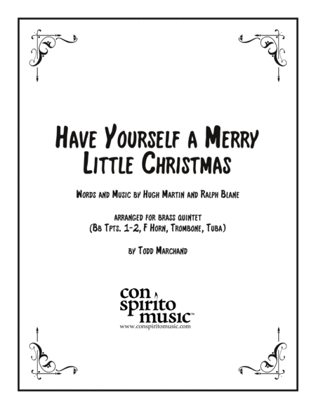 Have Yourself A Merry Little Christmas Brass Quintet Music Sheet Download - TopMusicSheet.com