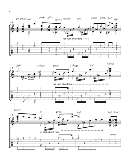 Have Yourself A Merry Little Christmas Jazz Guitar Chord Melody Music Sheet Download Topmusicsheet Com