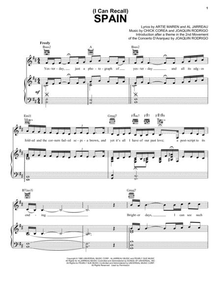spain chick corea sheet music alto sax