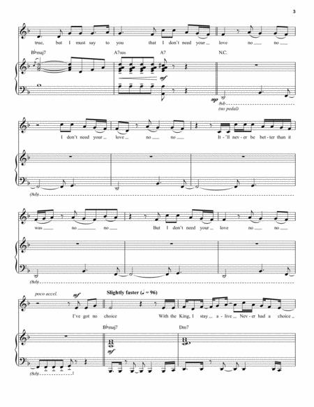 I Dont Need Your Love From Six The Musical Music Sheet Download TopMusicSheet Com