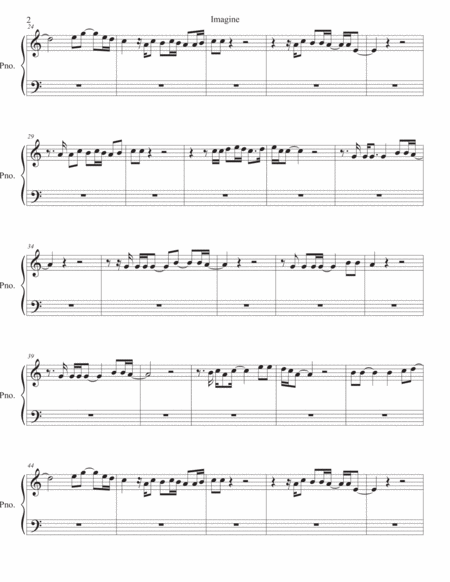 Imagine Piano Easy Key Of C Music Sheet Download Topmusicsheet Com