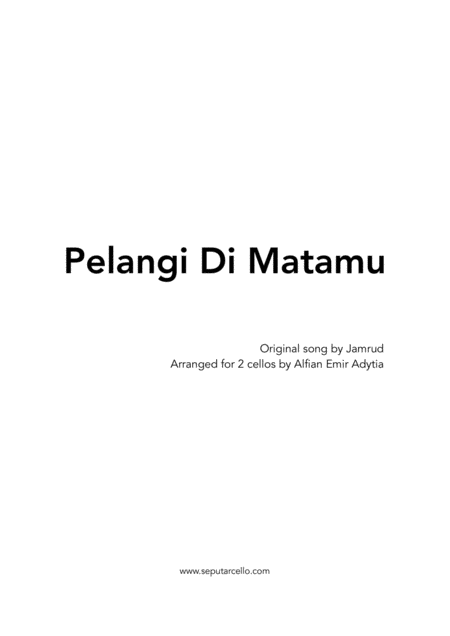 Jamrud Pelangi Di Matamu For 2 Cellos Music Sheet Download Topmusicsheet Com