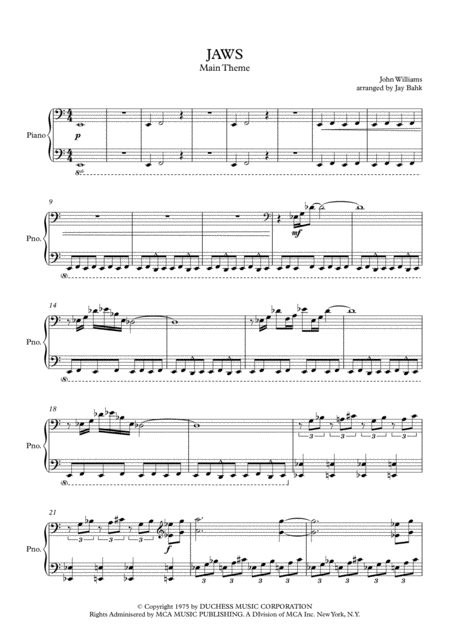 jaws theme song cello sheet music