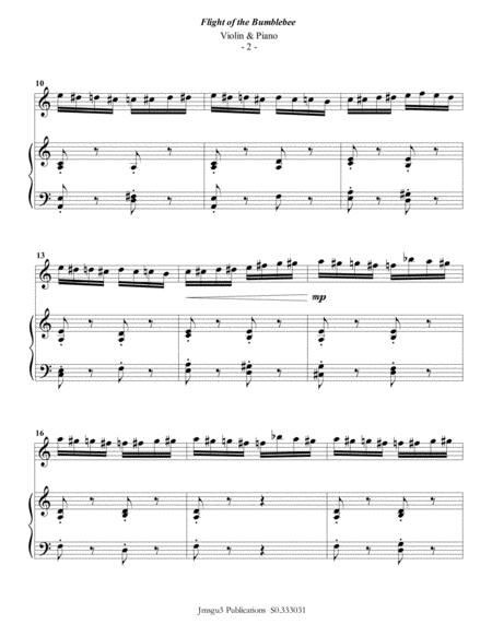 Free sheet music flight of the bumblebee trumpet