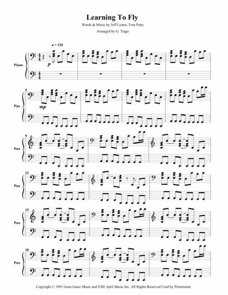 Learn to fly piano sheet music free