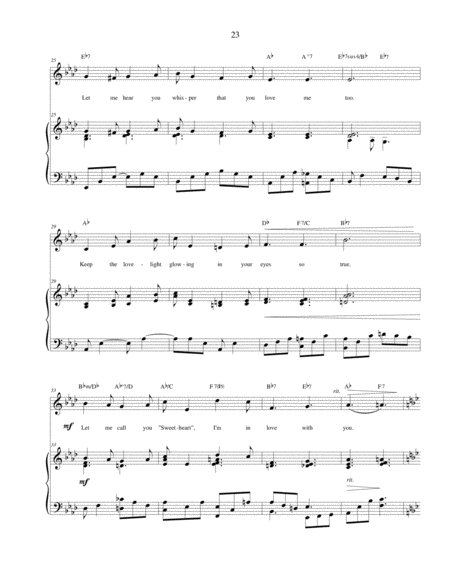 Let Me Call You Sweetheart Piano Solo With Vocals And Chords Music Sheet Download 