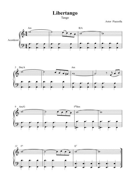 Piazzolla sheet music free