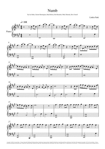 Linkin park piano sheet music free