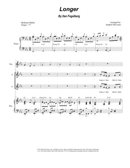 longer dan fogelberg sheet music