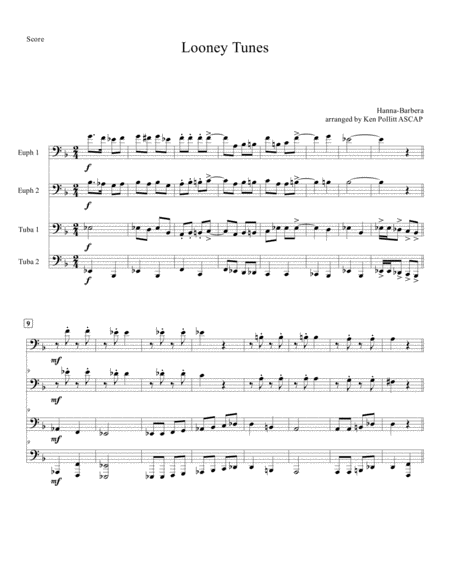 Looney tunes theme piano sheet music free