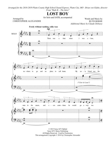 Full Lost Boy Piano Sheet Music piano sheet music christmas