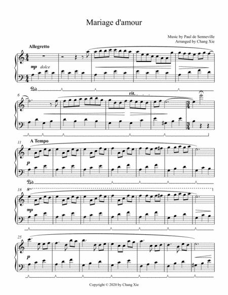 mariage d' amour piano sheet pdf free