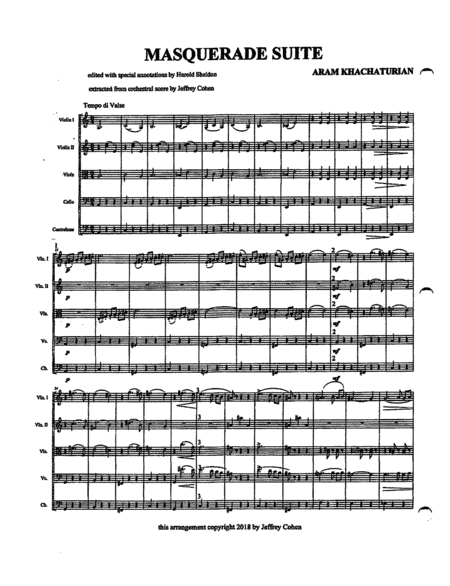 khachaturian masquerade waltz piano sheet music pdf
