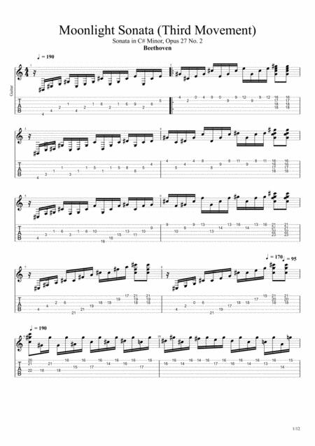 Beethoven moonlight sonata movement 3