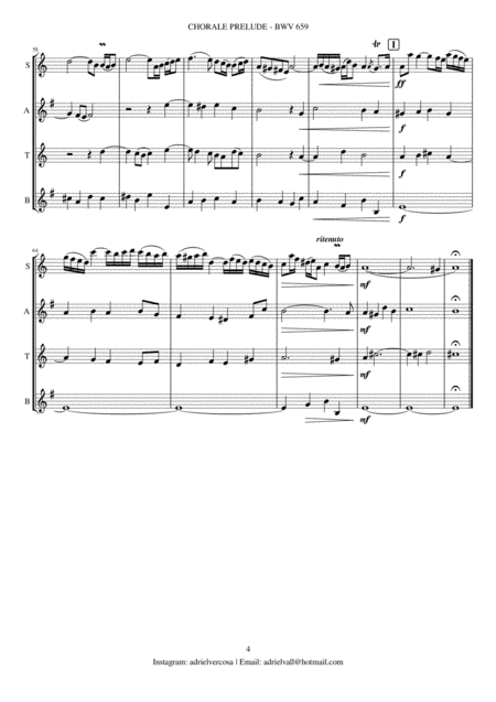 Nun Komm Der Heiden Heiland Bwv 659 Bach Chorale Prelude Saxophone ...
