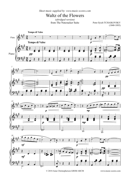 Suite for flute and jazz piano sheet music free