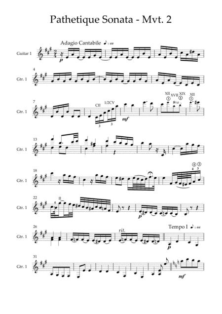 pathetique sonata 2nd movement piano sheet music