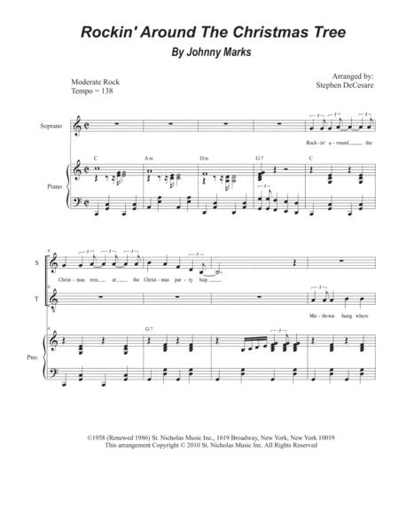 Rockin Around The Christmas Tree Duet For Soprano And Tenor Solo Music Sheet Download ...