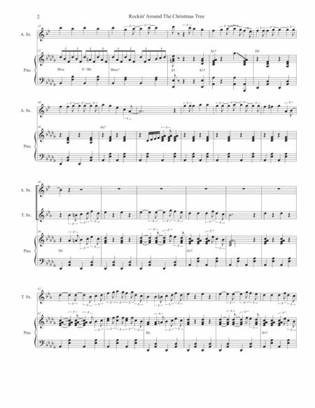 Rockin Around The Christmas Tree For Alto Saxophone And Piano Music Sheet Download Topmusicsheet Com