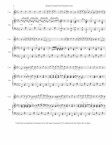 Rockin Around The Christmas Tree For Tenor Saxophone And Piano Music Sheet Download ...