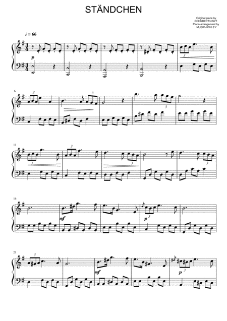 Schubert standchen free sheet music