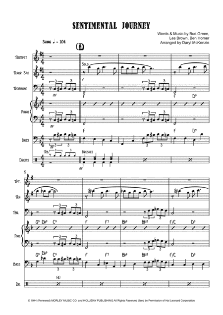 Free sheet music for journey