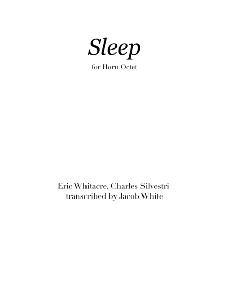 Eric Whitacre Sleep Score