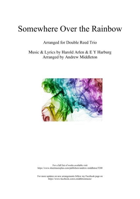 Somewhere Over The Rainbow Arranged For Double Reed Trio