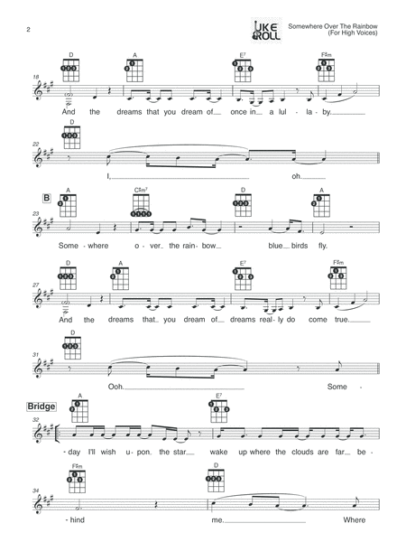 Somewhere Over The Rainbow Chord Chart