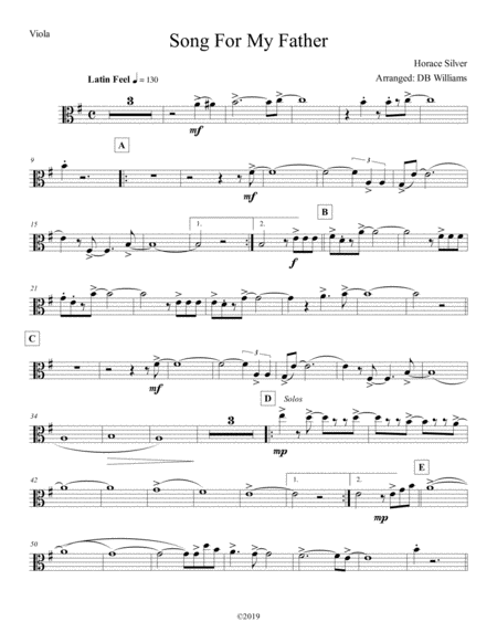 Song For My Father Viola Music Sheet Download Topmusicsheet Com
